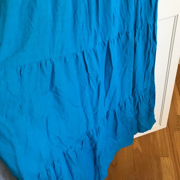 ZESICA Flutter Short Sleeve Smocked Midi Tiered A Line Dress Women’s Size Large - Picture 6 of 16